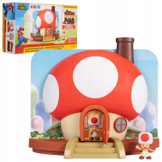 SUPER MARIO BROS TOAD HOUSE DELUXE SET NA HRÁVKU S HUBOVÝMI figúrkami